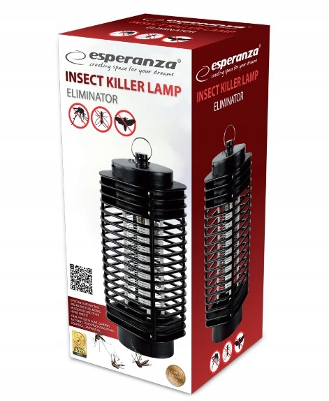 PUŁAPKA NA OWADY LAMPA OWADOBÓJCZA UV NA KOMARY MUCHY INNE OWADY Kod producenta 4554363141