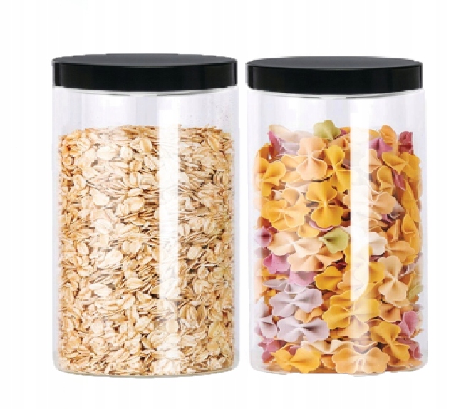 

Słoik Plastikowy 1500ML Na Makaron Żywność 2SZTUKI