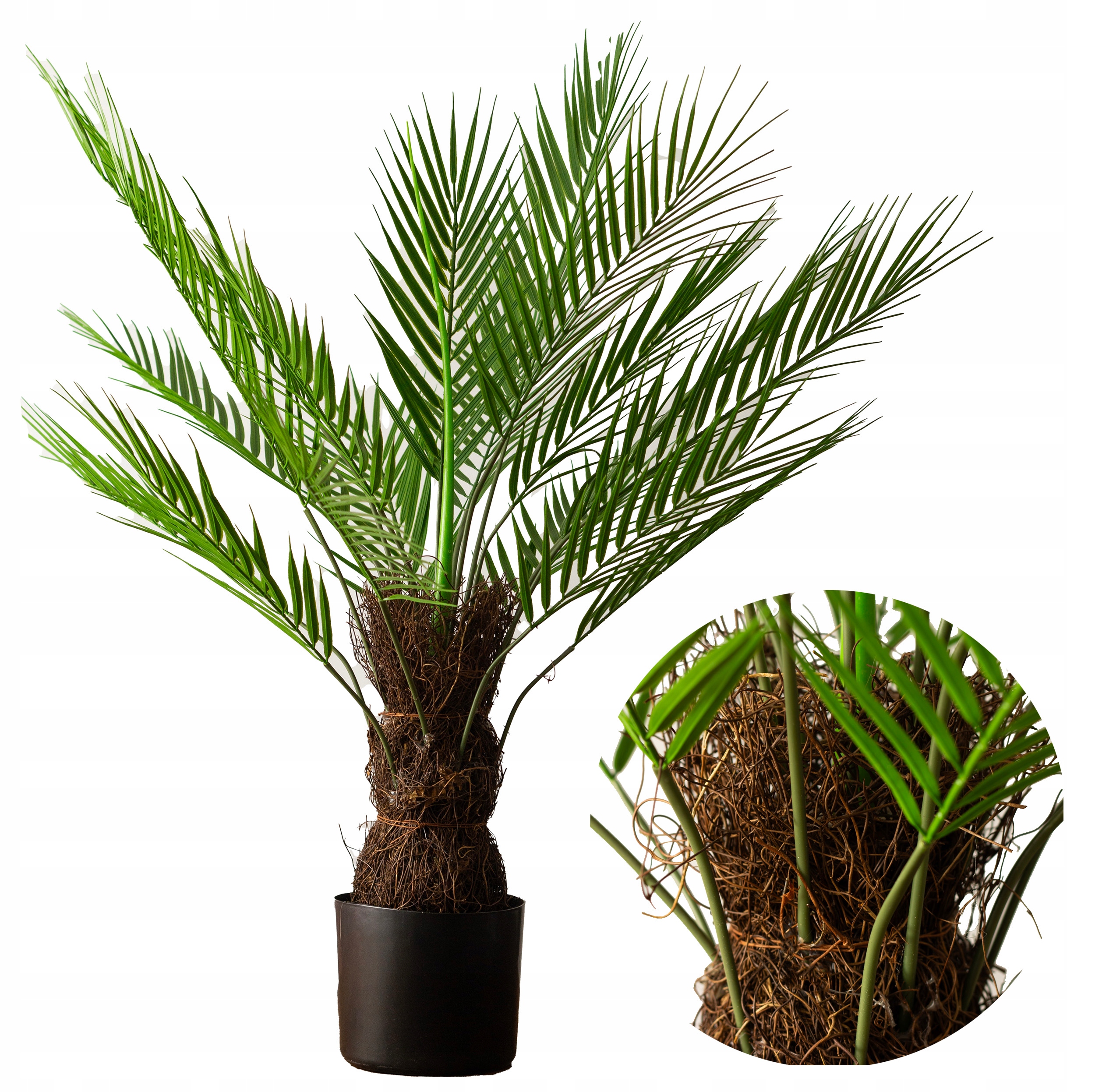 Umělá Palma Cykas 80 cm Stromek v květináči jako živá rostlina do obýváku