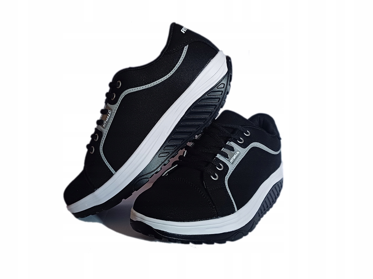 Trampki z kołyskową podeszwą Fit Walk balansujące na fitness 42 czarne