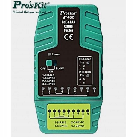 Tester okablowania Led RJ45 8p8C terminator Poe