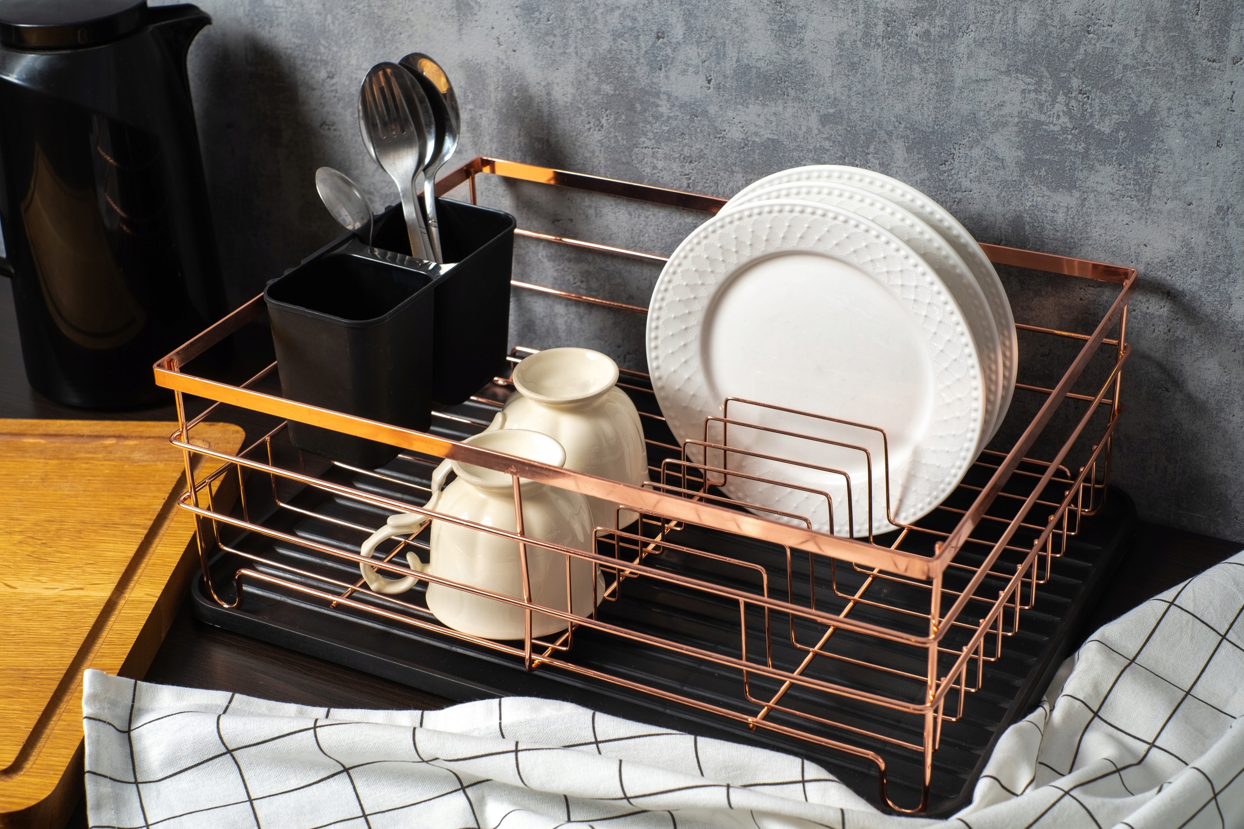 DUŻA POJEMNA SUSZARKA DO NACZYŃ + OCIEKACZ NA TALERZE KUBKI I SZTUĆCE Kod producenta 3384