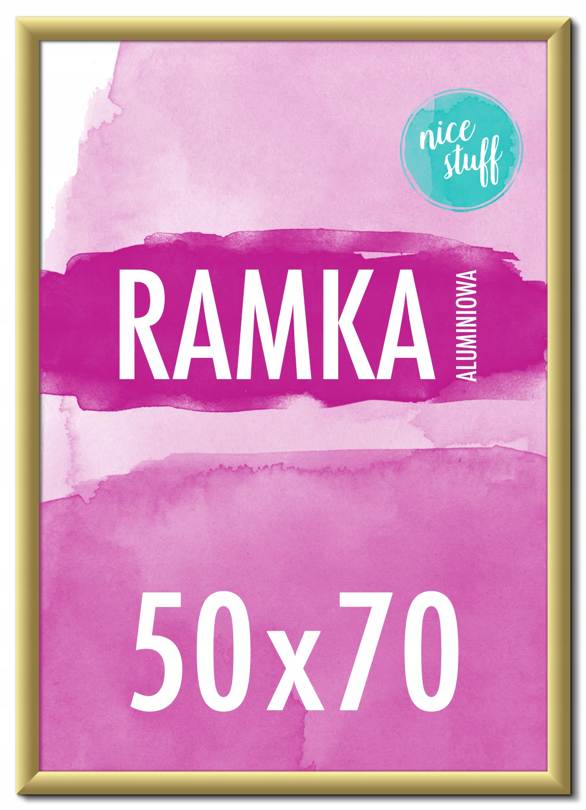 Rámeček Na Fotografie 50x70 B2 Rámečky Na Fotografie 70x50 zlatý hliníkový