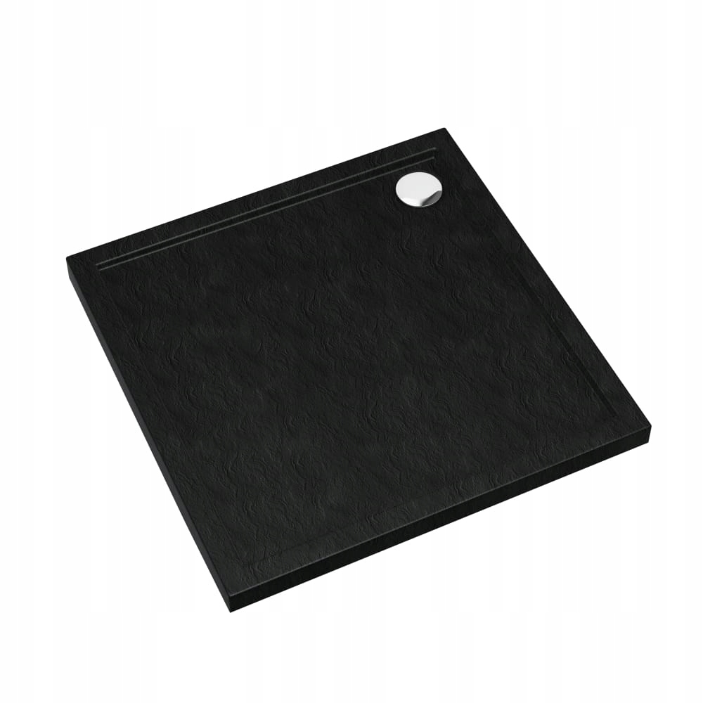 Brodzik prysznicowy Schedline Sharper czarny kamień kwadratowy 80 cm niski