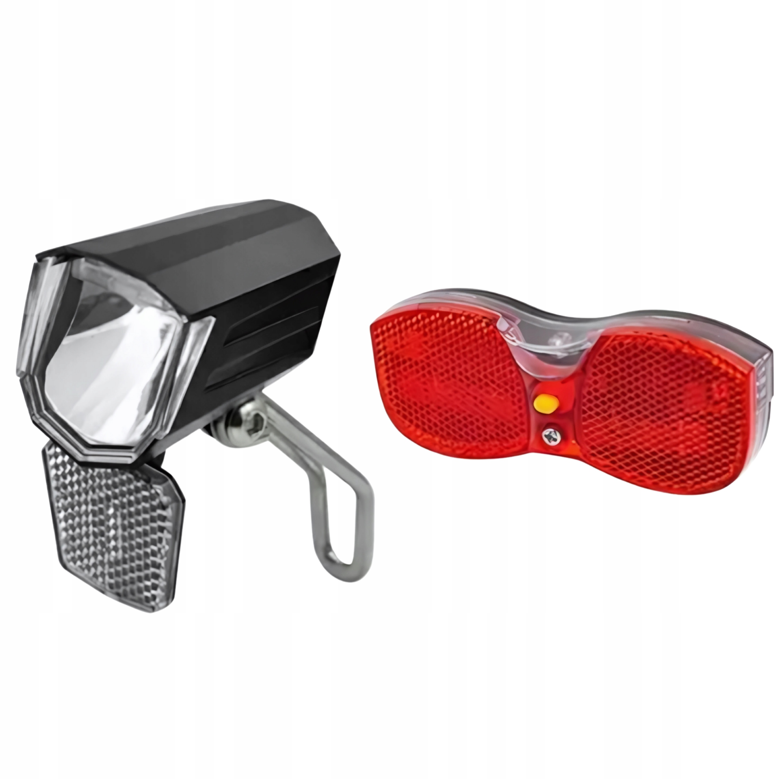 Lampka rowerowa przód tył zestaw Led Osram 3W na dynamo z odblaskiem