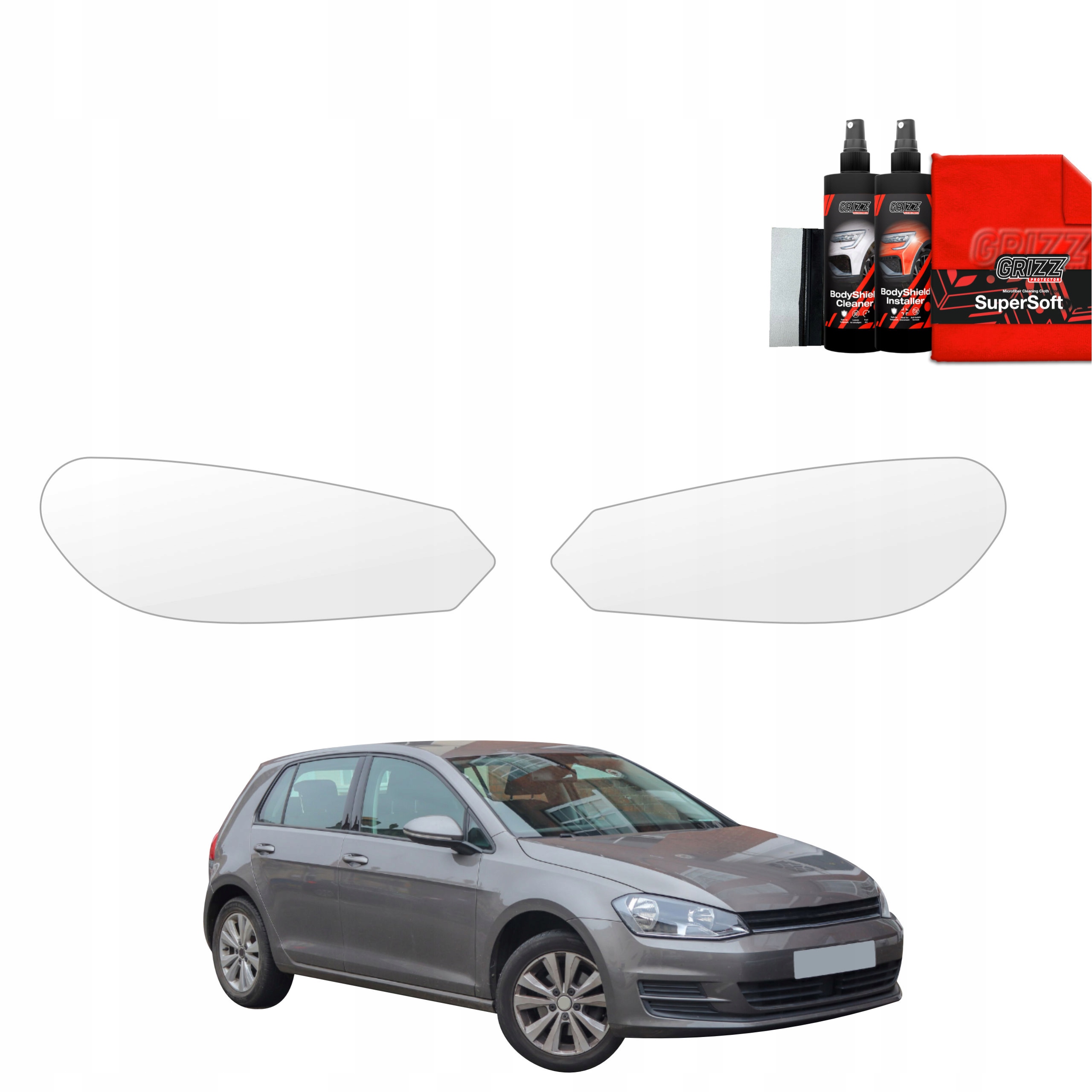2v1 Fólie Ppf dýha na lampy pro Vw Golf 7 Hatchback 5D (2012-2020)