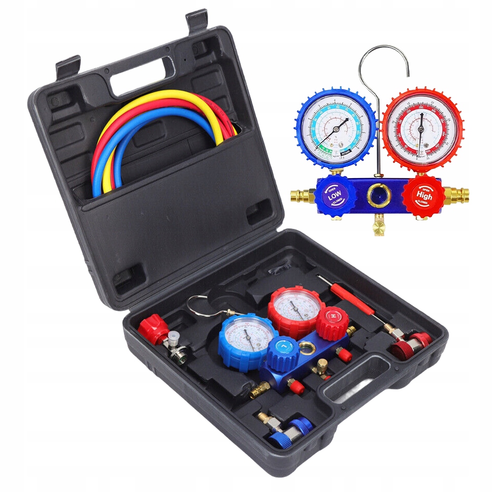 Dvouventilová sada pro klimatizaci R134a se 3 hadicemi a pouzdro