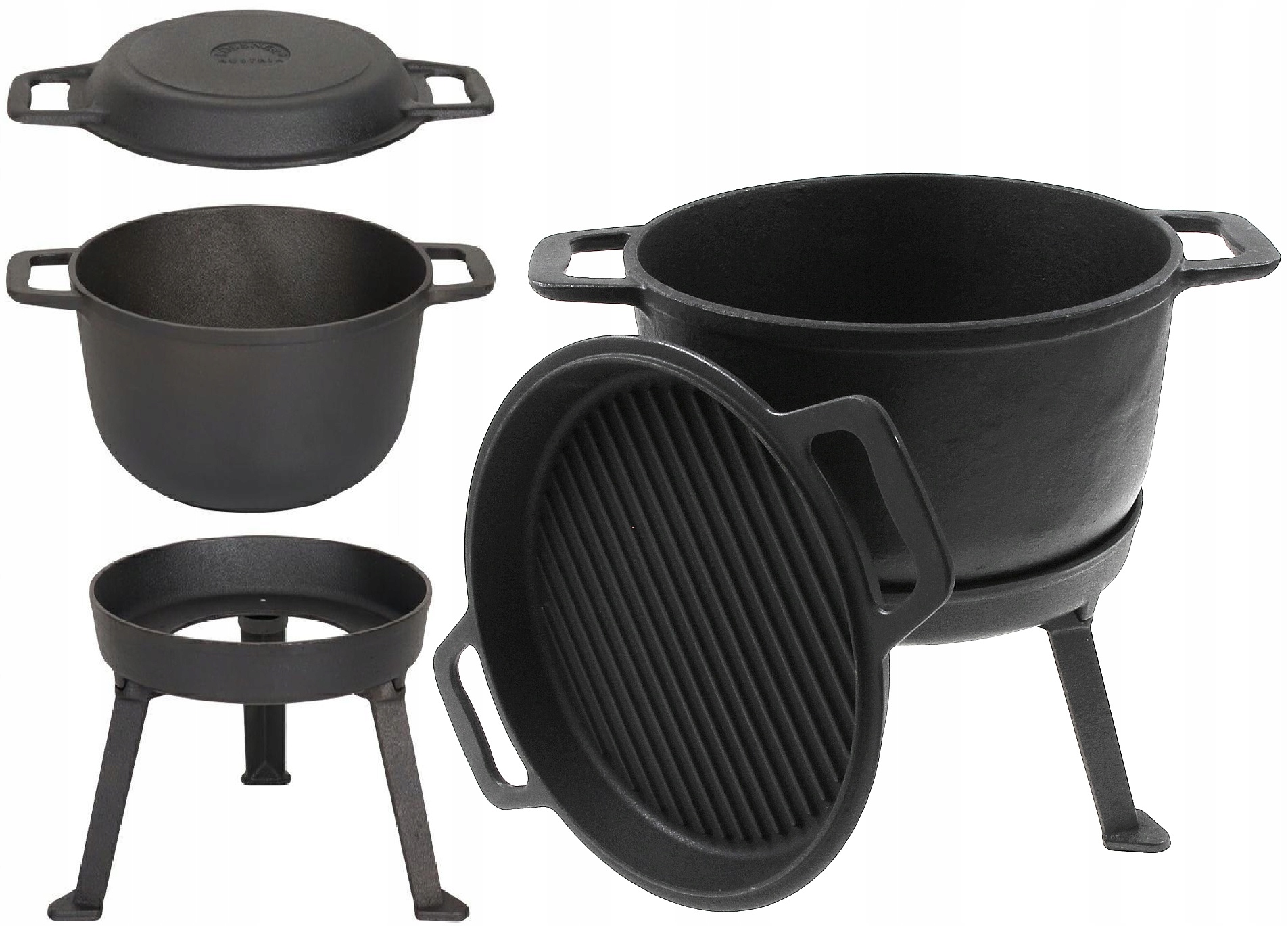 

Kociołek Myśliwski 12 Lit Garnek Patelnia Grillowa