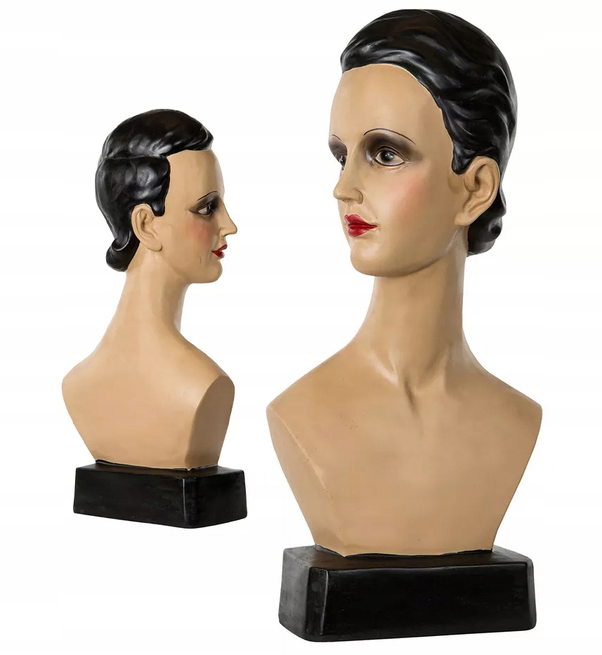 Dekorativní Figurka Žena busta velká dekorace do obývacího pokoje 50 cm