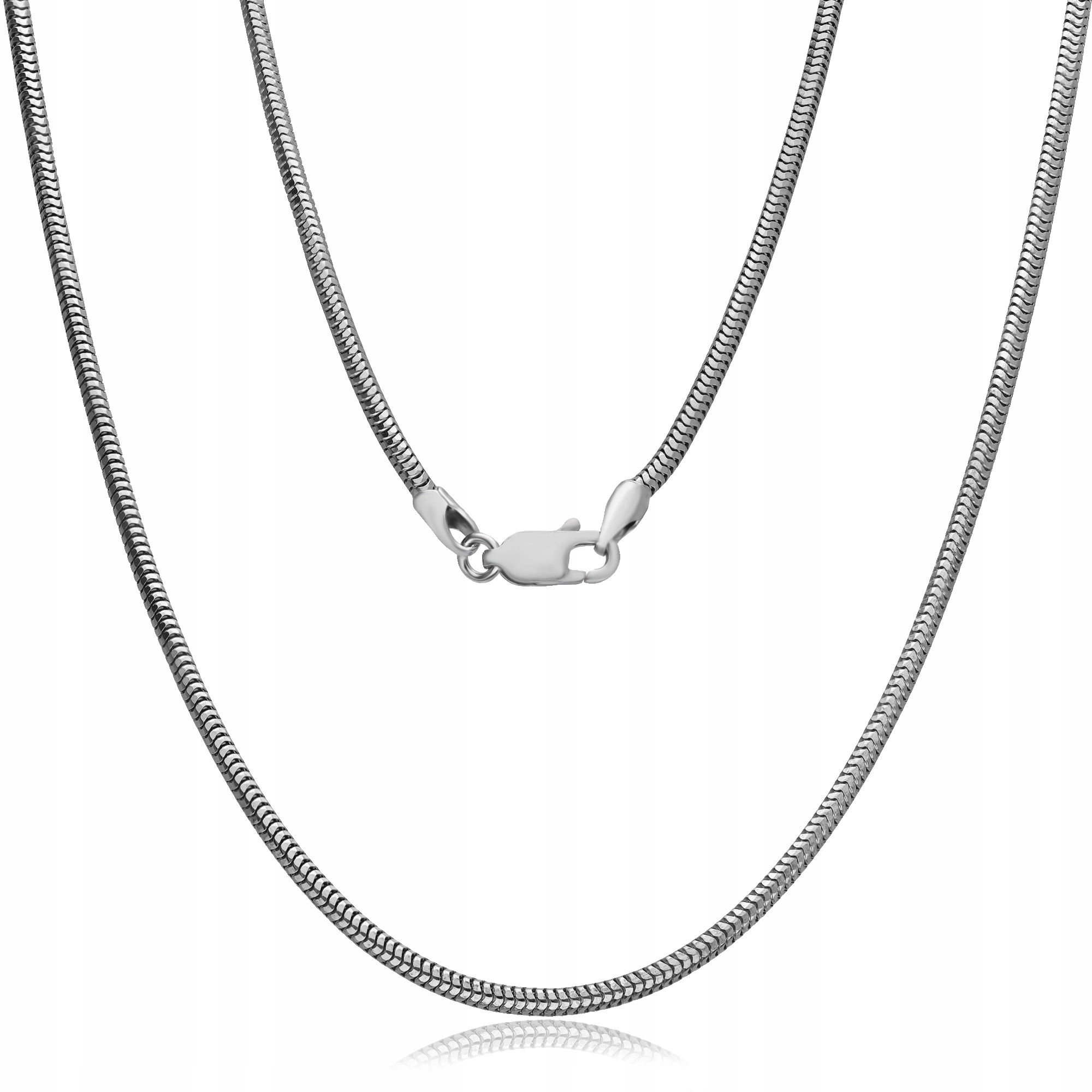 Řetízek Rhodiovaný Pánský Zmijka 55 cm