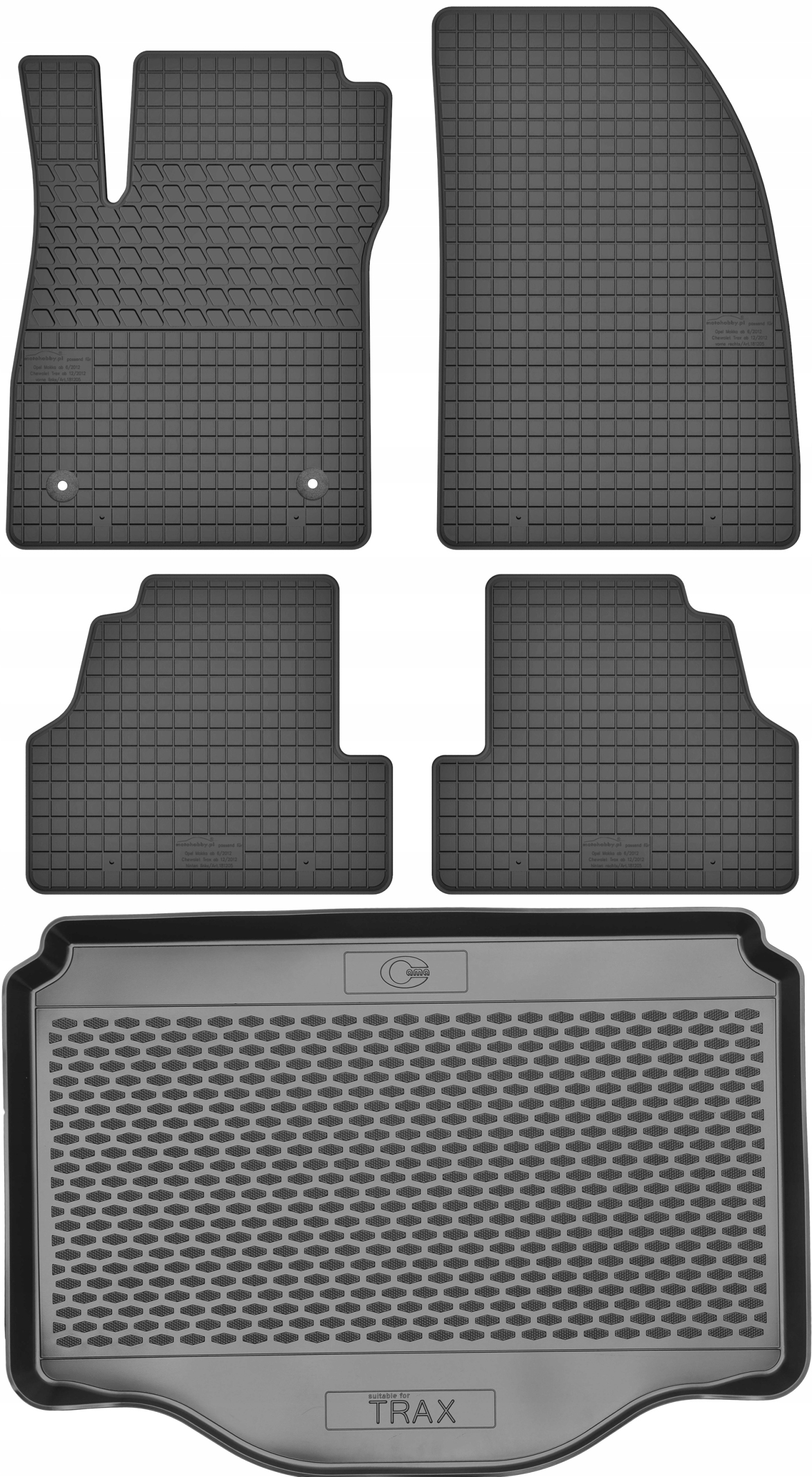 Chevrolet Trax Crossover od roku 2013 Sada Koberce batožinový priestor