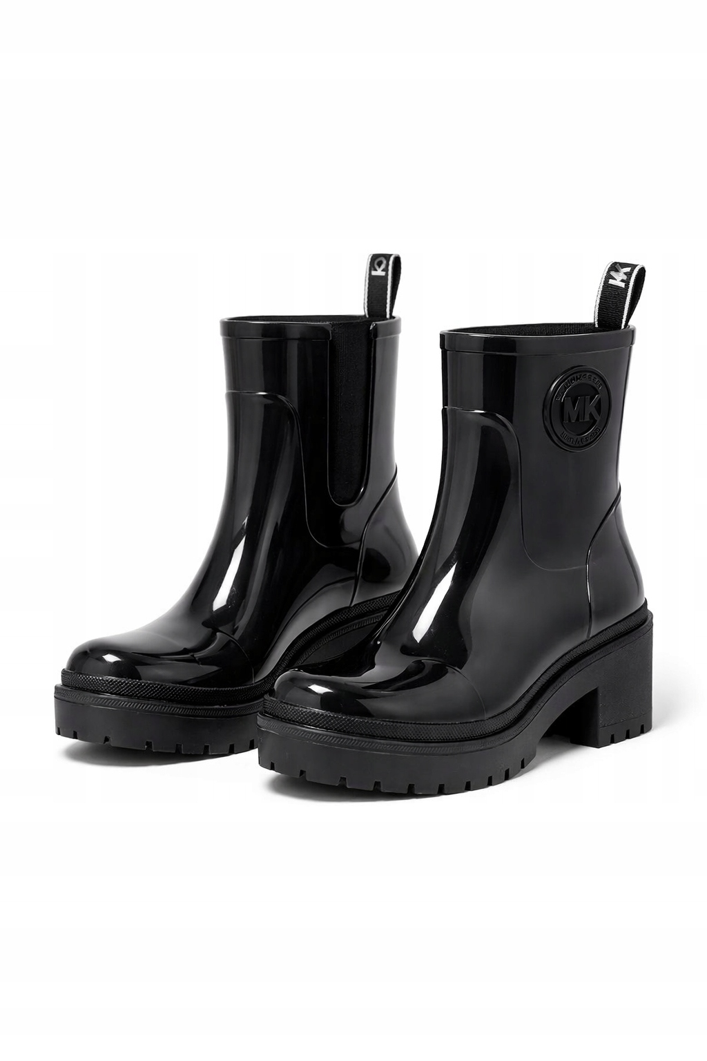 Michael Kors Lesklé Černé Kotníkové Boty Na Sloupku 38,5 I3C