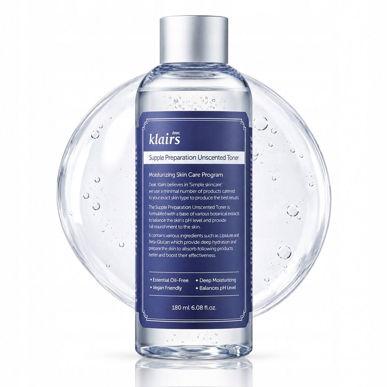 Klairs Hydratační tonikum na obličej Citlivé zklidnění Unscented Toner 180 ml