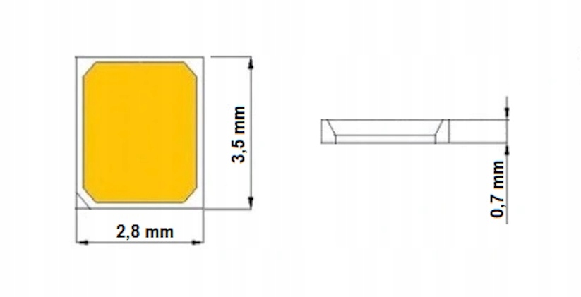 DIODY LED SMD 2835 0.2W 5000K NEUTRALNY - 50 sztuk Kod producenta BXFN-50G-21H-18A