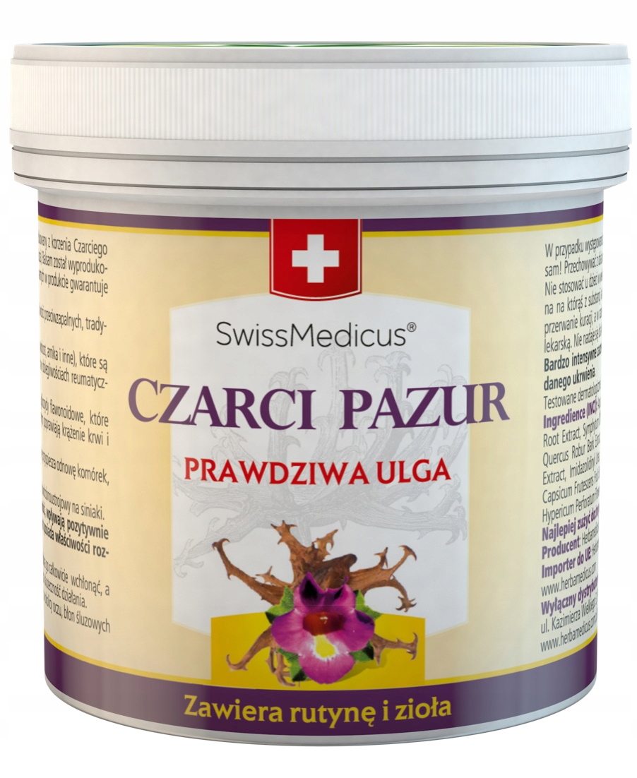 

Maść Czarci Pazur z rutyną zioła Na bóle mięśni