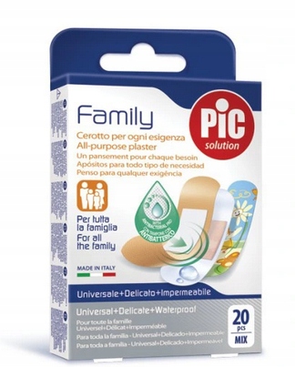 

Plastry PiC Solution Family Antybakteryjne mix 20