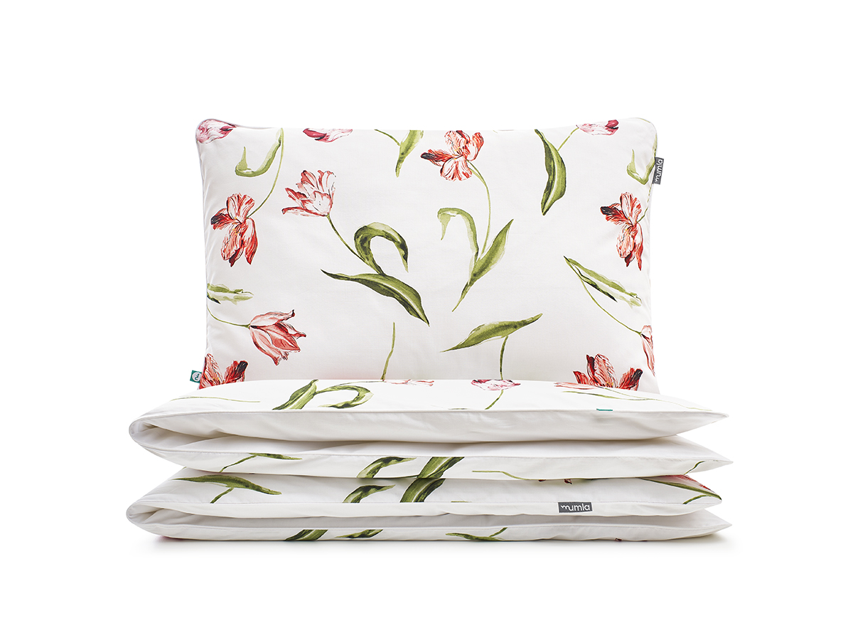 Posteľná Bielizeň Tulipány 200x200 cm 2x 60x50 cm Mumla