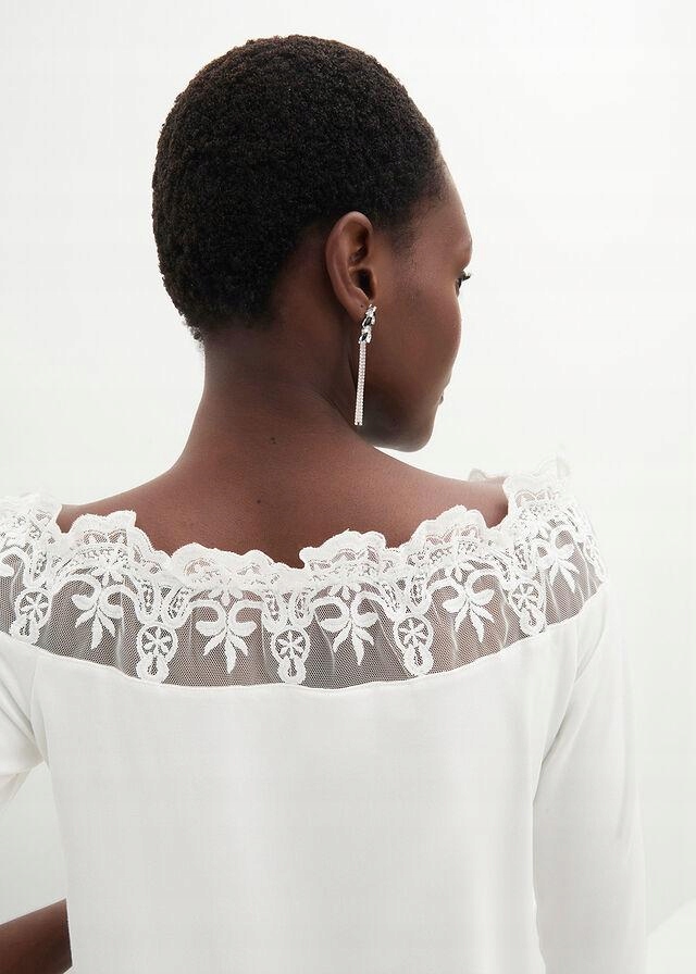 BLUZKA KORONKA ODKRYTE RAMIONA__48/50 Rozmiar 48/50