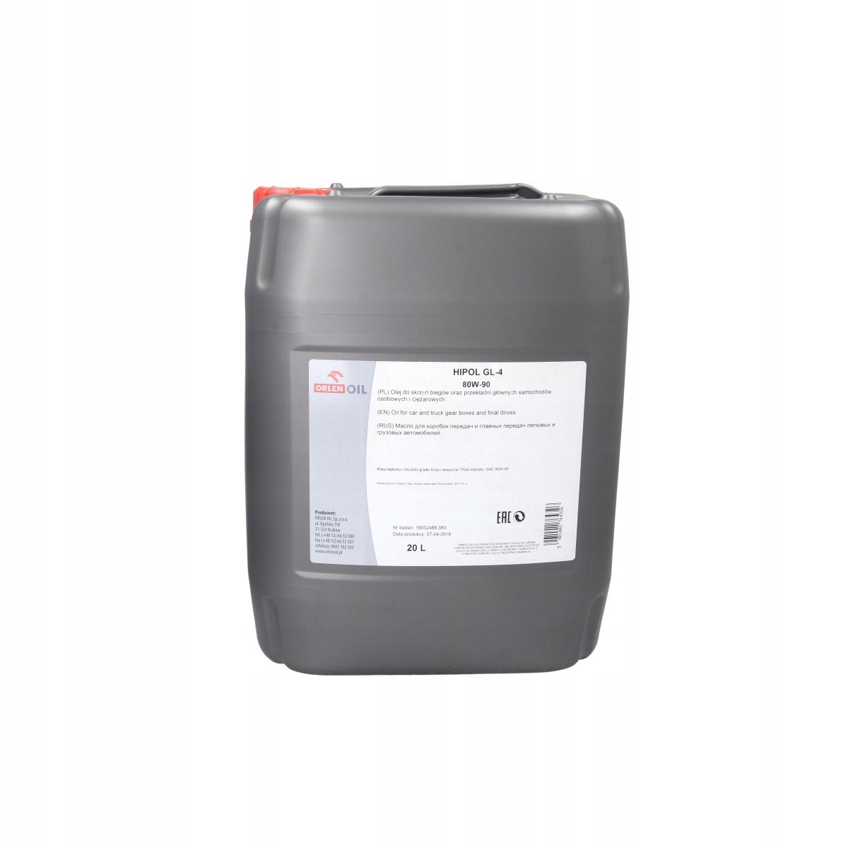 Olej przekładniowy HIPOL (20L) 80W90 ,API GL-4