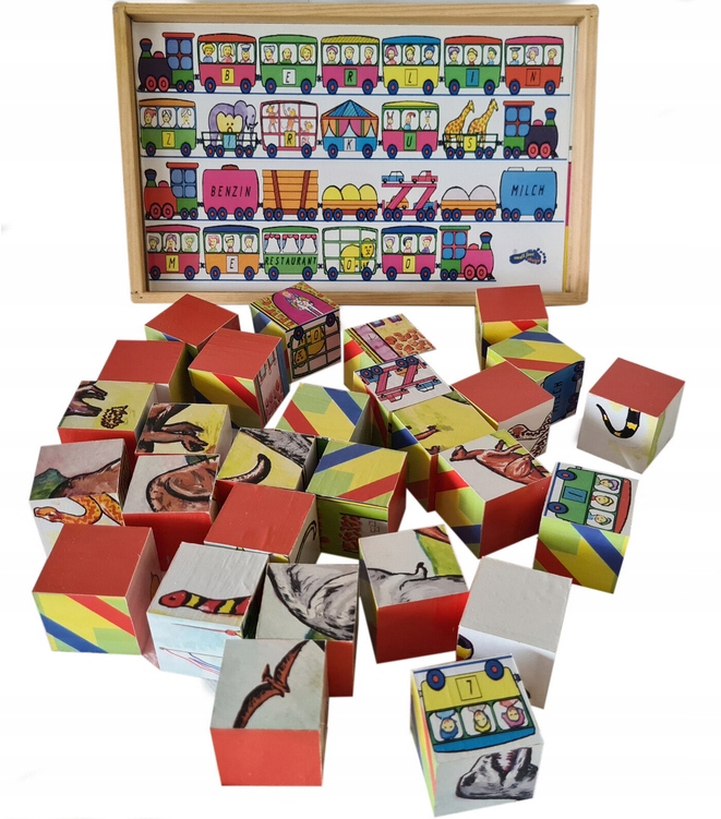 

Edukacyjne Drewniane Klocki Puzzle Układanka