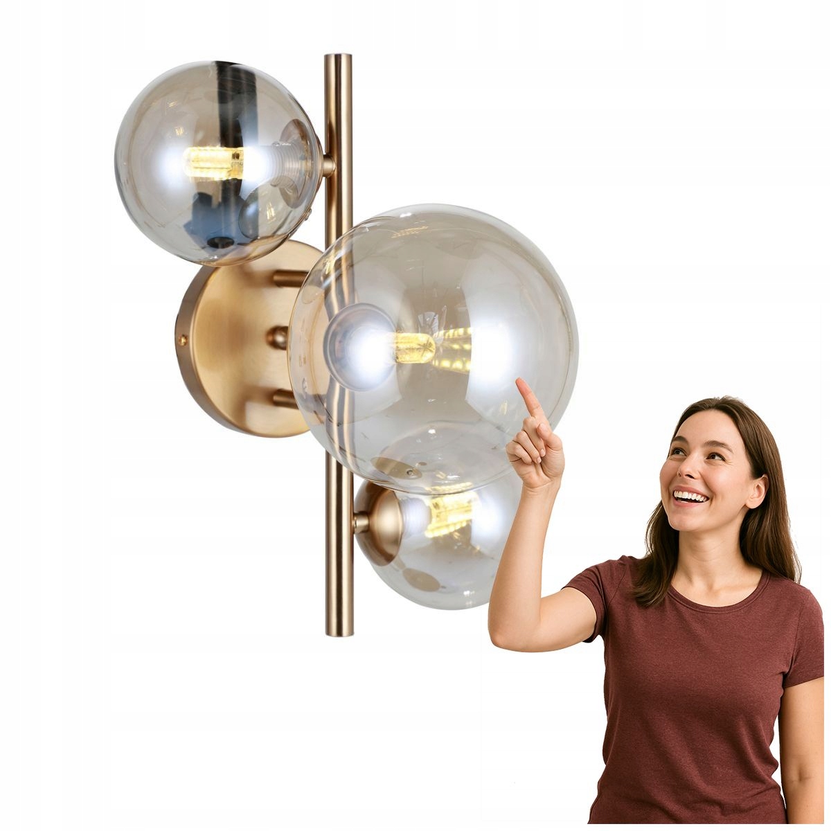 Nástenné svietidlo Canello WL-406007-3-HBR Italux