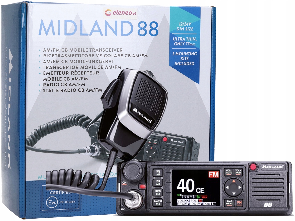 CB RADIO ALAN MIDLAND M-88 ASQ VOX 12V 24V BG7