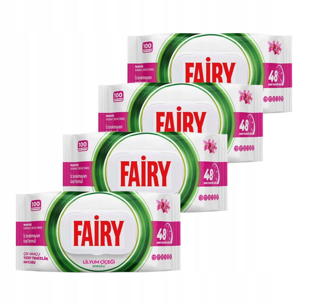 4xFAIRY Čisticí ubrousky univerzální 100 ks Lilia