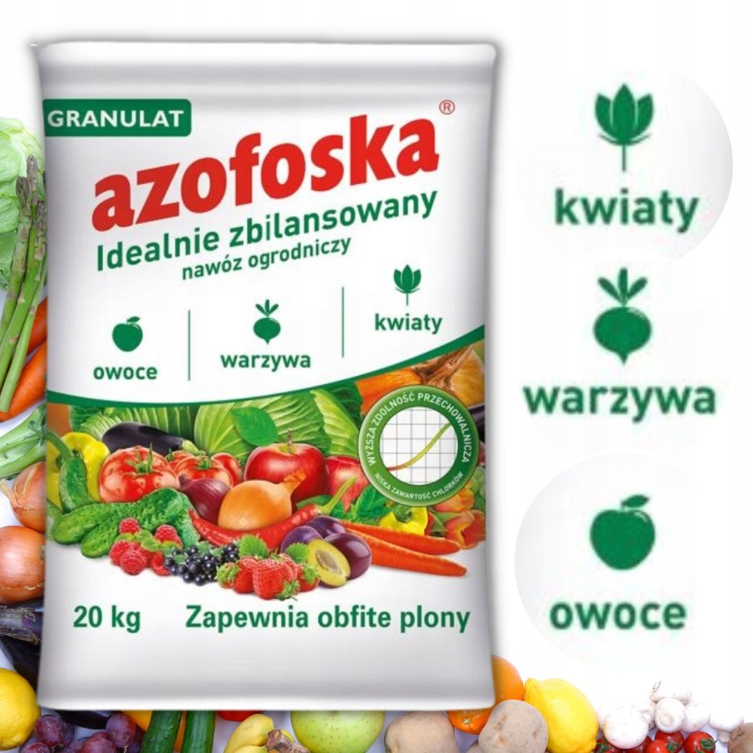 

Nawóz ogrodniczy Azofoska granulat worek 20 kg