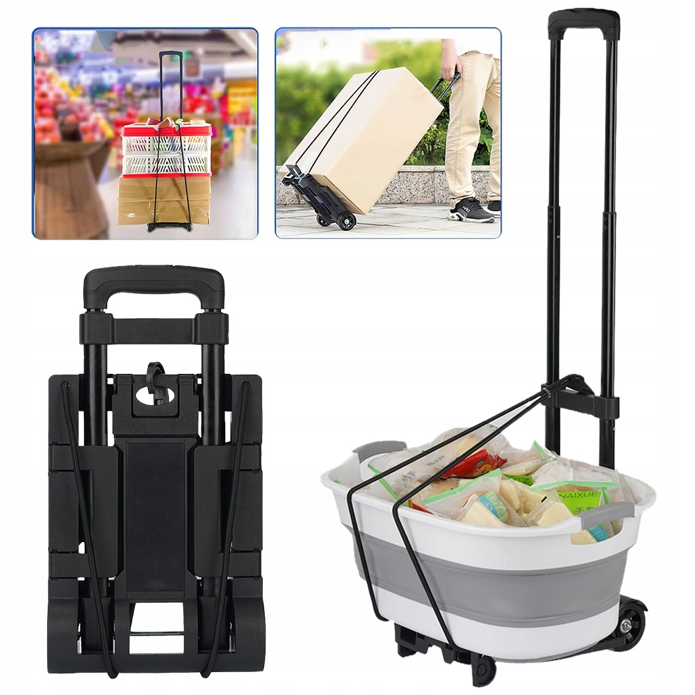 Wózek Turystyczny Plażowy Kempingowy, Składany Ogrodowy Transportowy Wózek