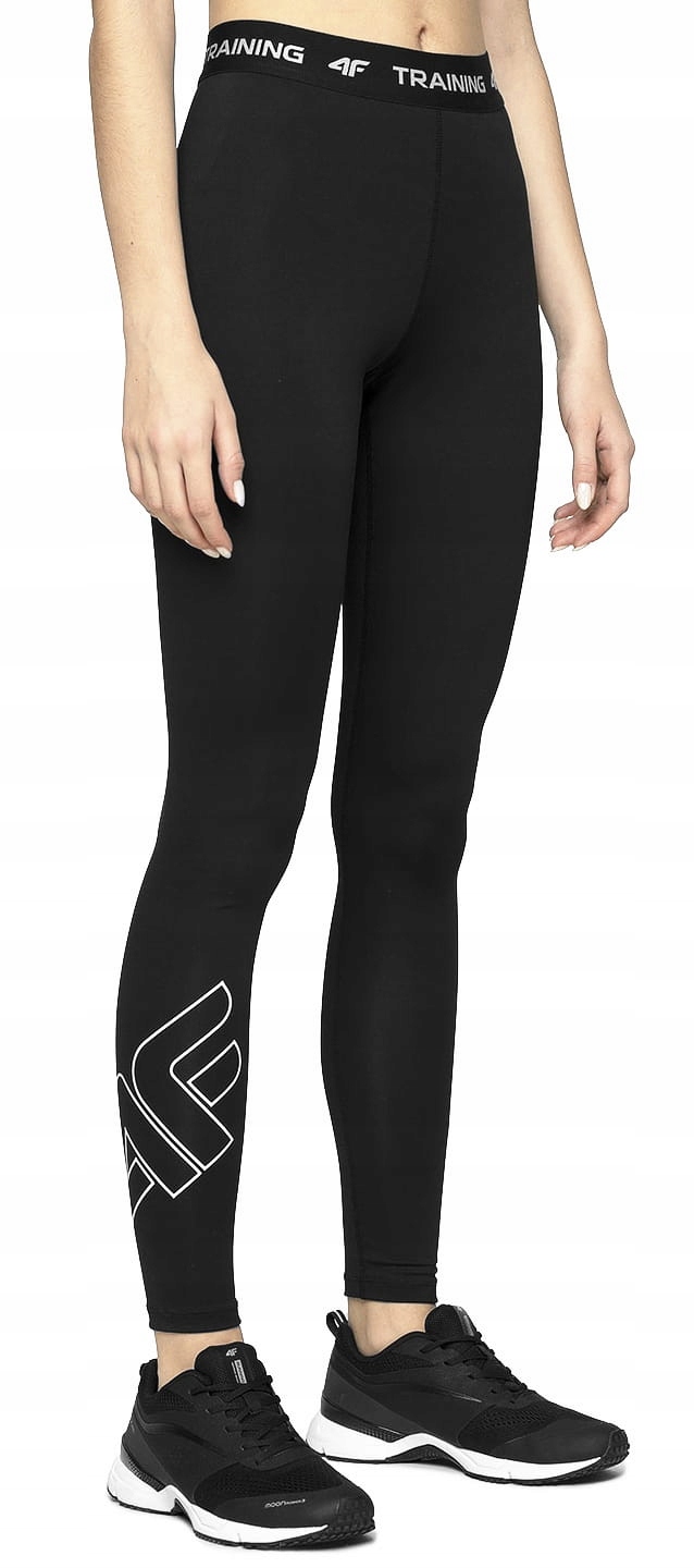 

4F Legginsy Damskie Treningowe Getry Czarne M