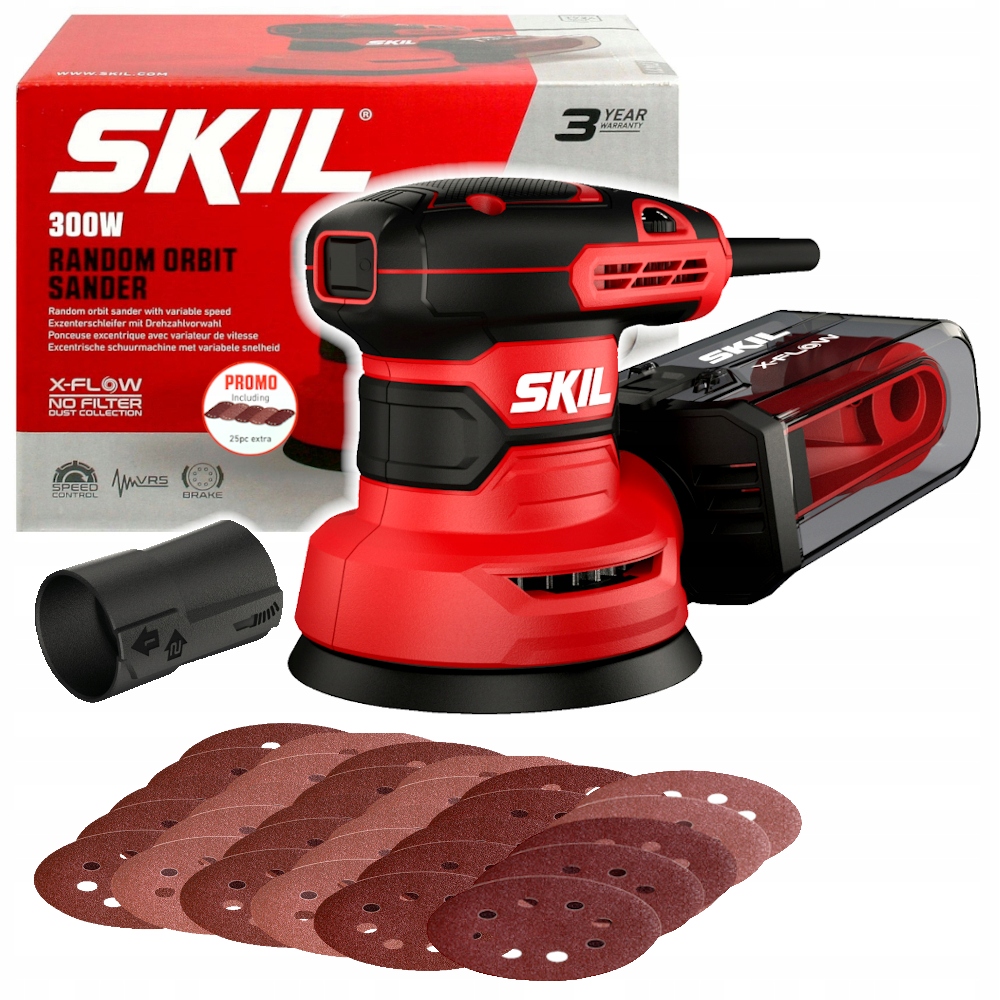 Szlifierka mimośrodowa Skil 7471 Ab 300W 125mm 30 papierów