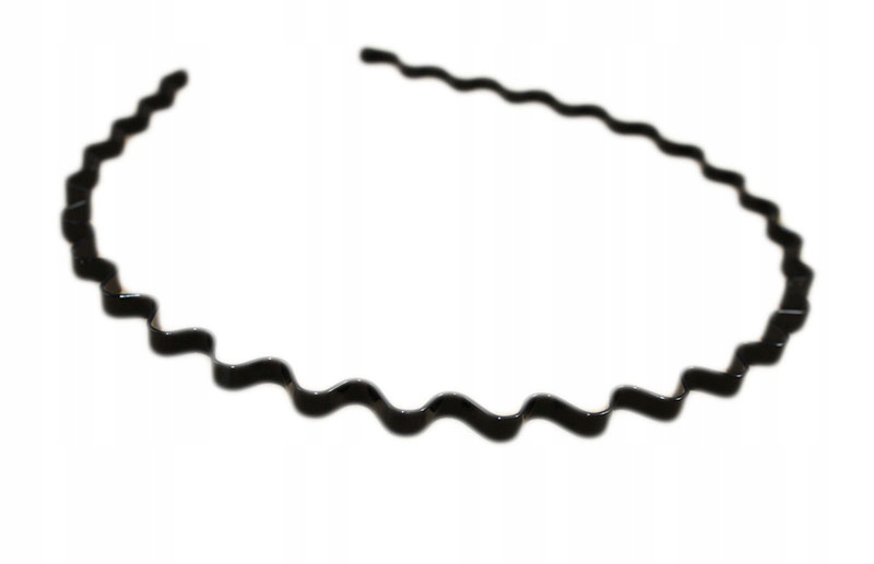 

-margut- Czarna metalowa opaska fala męska damska