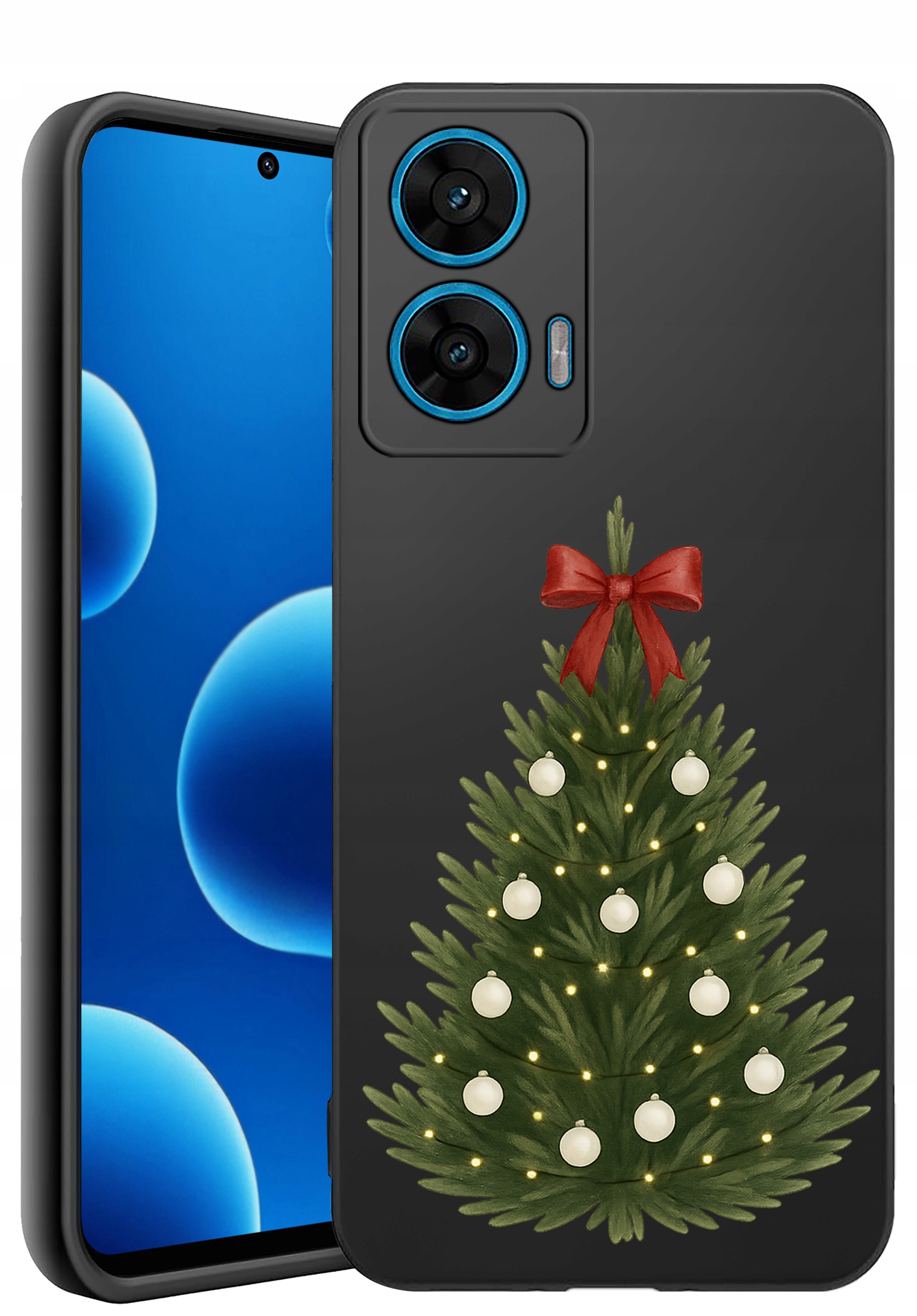 Etui do Motorola Moto G96 5G Święta Mikołaj Choinka Case