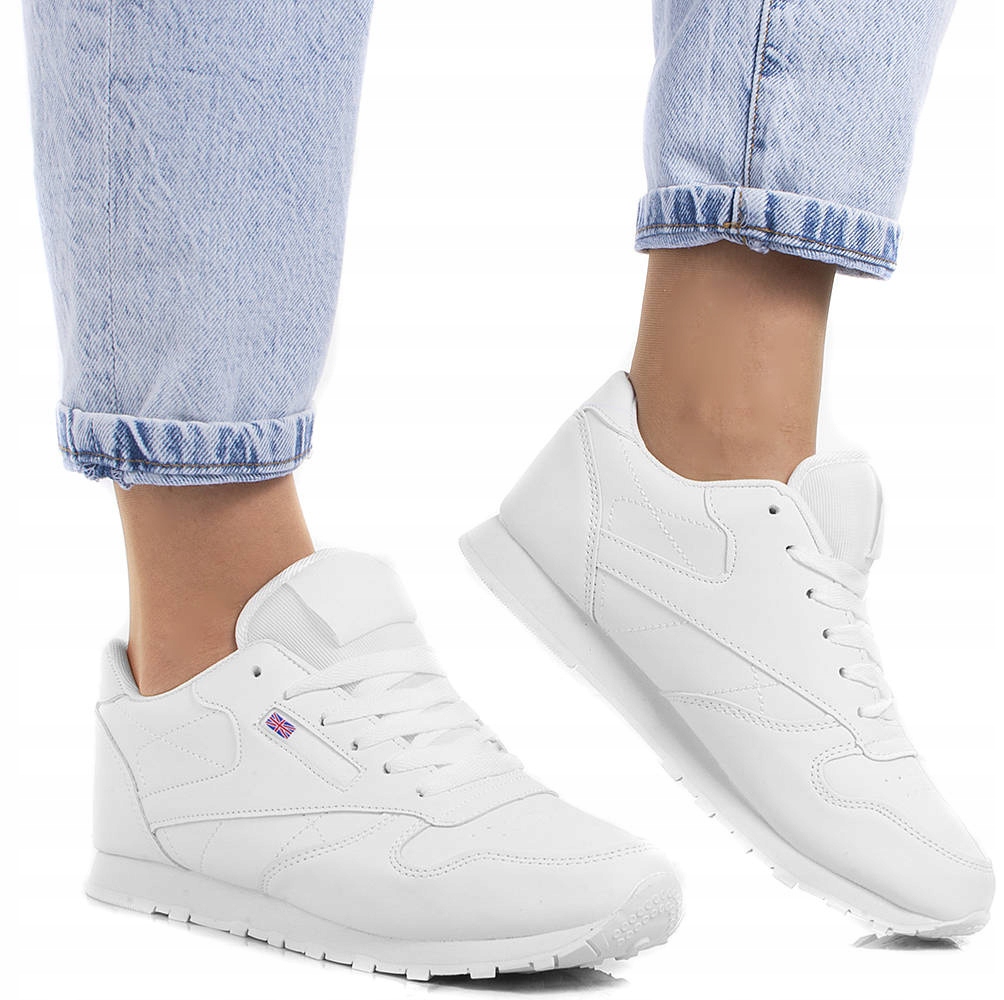 4603 BIAŁE SKÓRZANE SPORTOWE ADIDASY CLASSIC 37