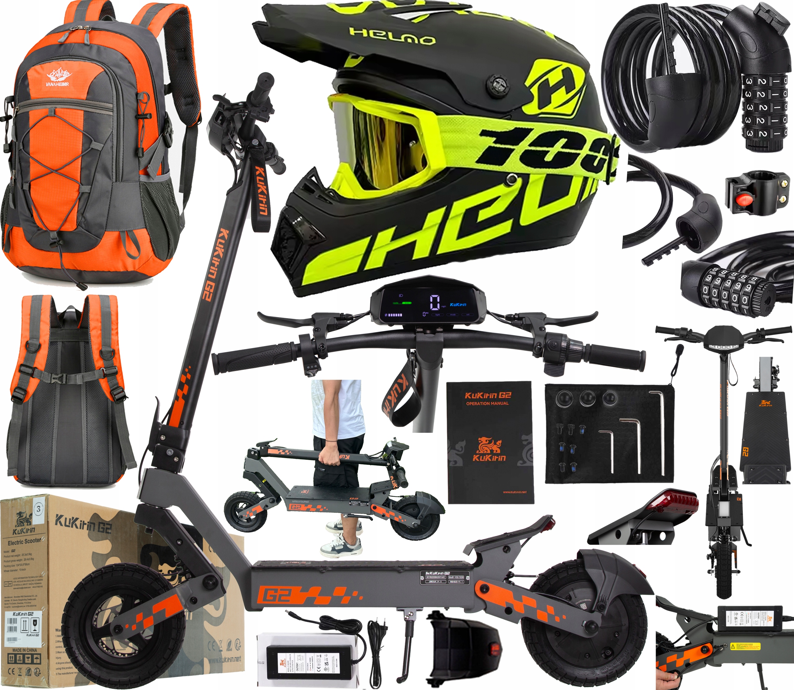 2026 KuKirin G2 Pojazdy elektryczne 48V 15Ah 800W 45KM/H 55KM 10" +Prezent