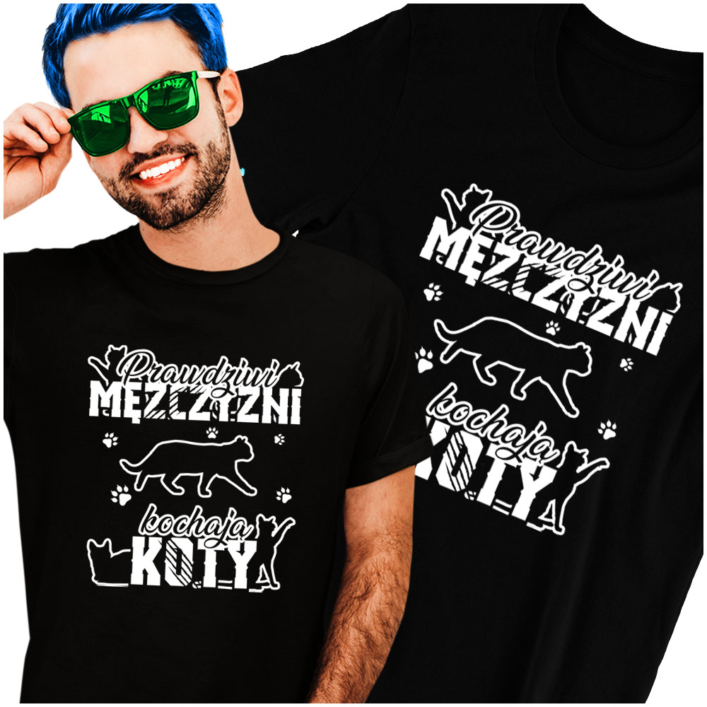 

Koszulka Kot Prawdziwi Kochają Koty M
