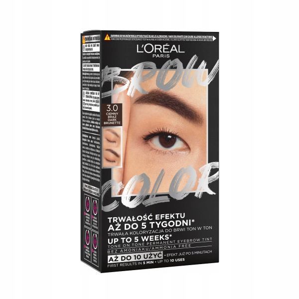 L'Oreal Paris Brow Color sada na barvení obočí 3.0 Dark Brunette