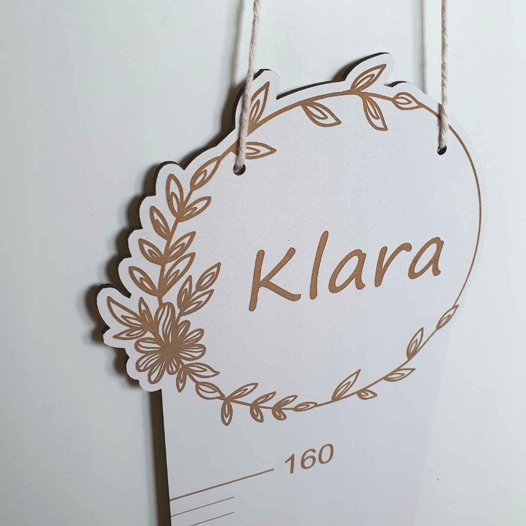 Miarka wzrostu dla dziecka WIANEK z grawerem IMIĘ Marka Magiczna Kredka