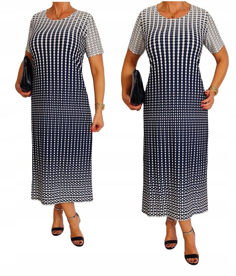 Sukienka wyszczuplająca na lato dla puszystych 40 42 44 46 48 50 52 54 56