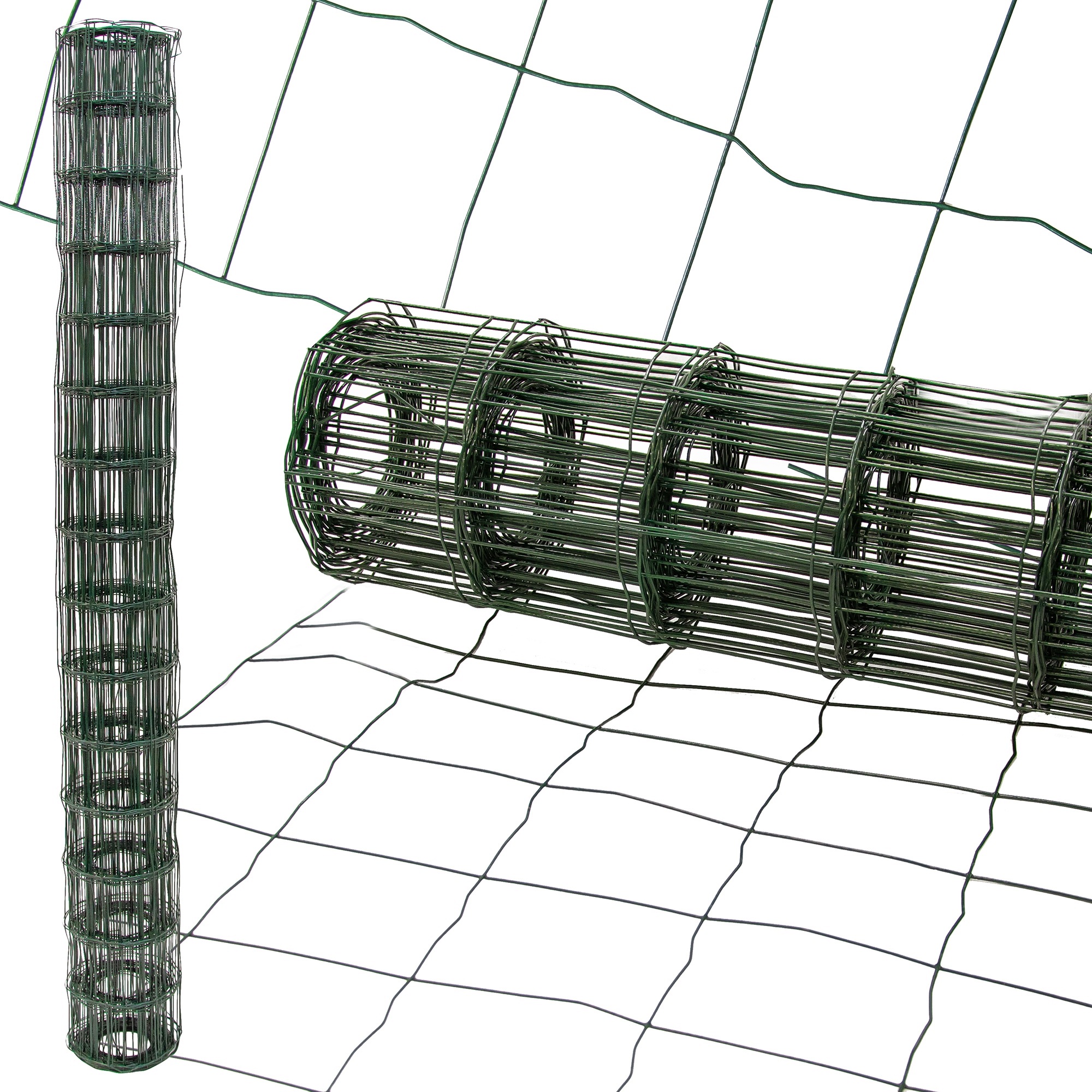 Zelená svařovaná plotová síť 1,5 x 10 m Pvc 75 x 100 mm oplocení