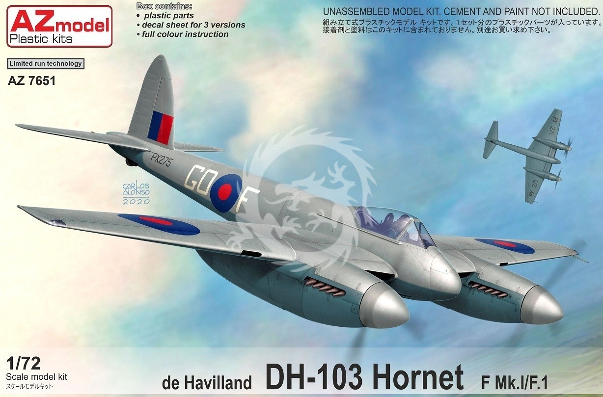 de Havilland DH-103 Hornet F Mk.I/F.1 AZmodel AZ7651 měřítko 1/72