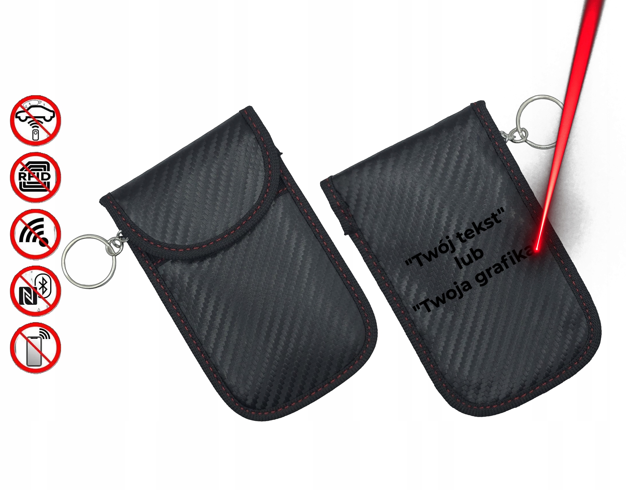 Pokrowiec etui blokujące sygnał fale kluczyka karty Rfid Klatka Faradaya
