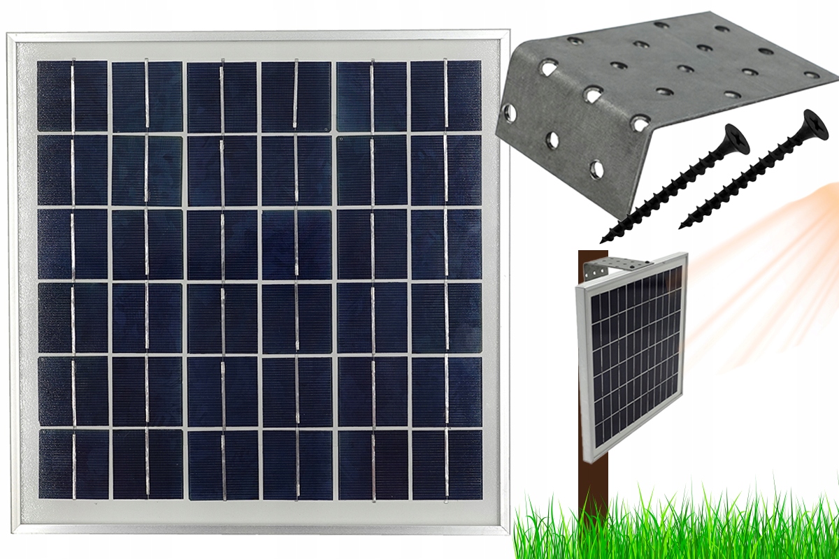 Pastuch Elektryczny Solarny Ładowarka do ładowania Akumulatora PANEL 10W