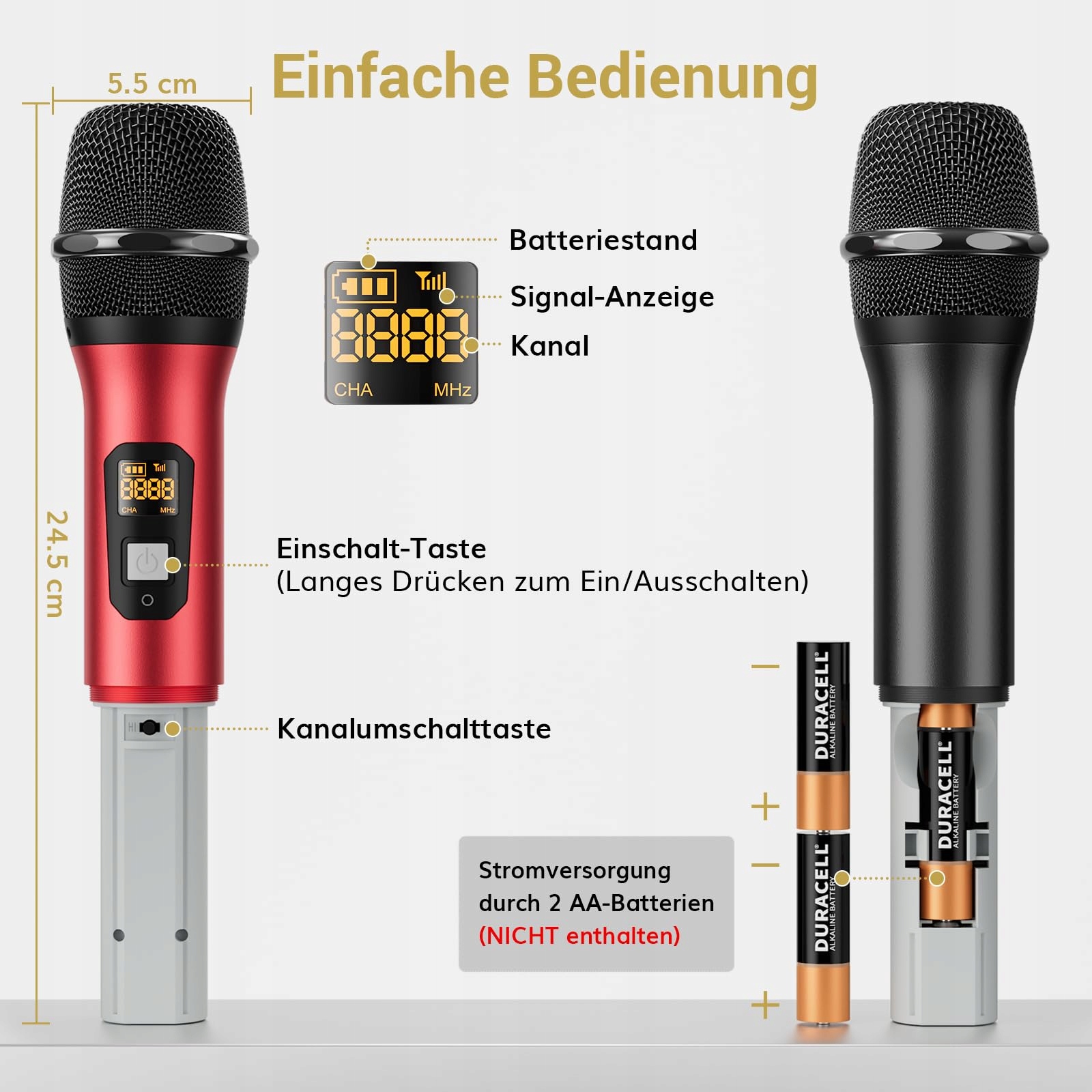 TONOR Mikrofon Bezprzewodowy UHF Zestaw Karaoke DJ Kościół 60m TW820 — miniatura 7