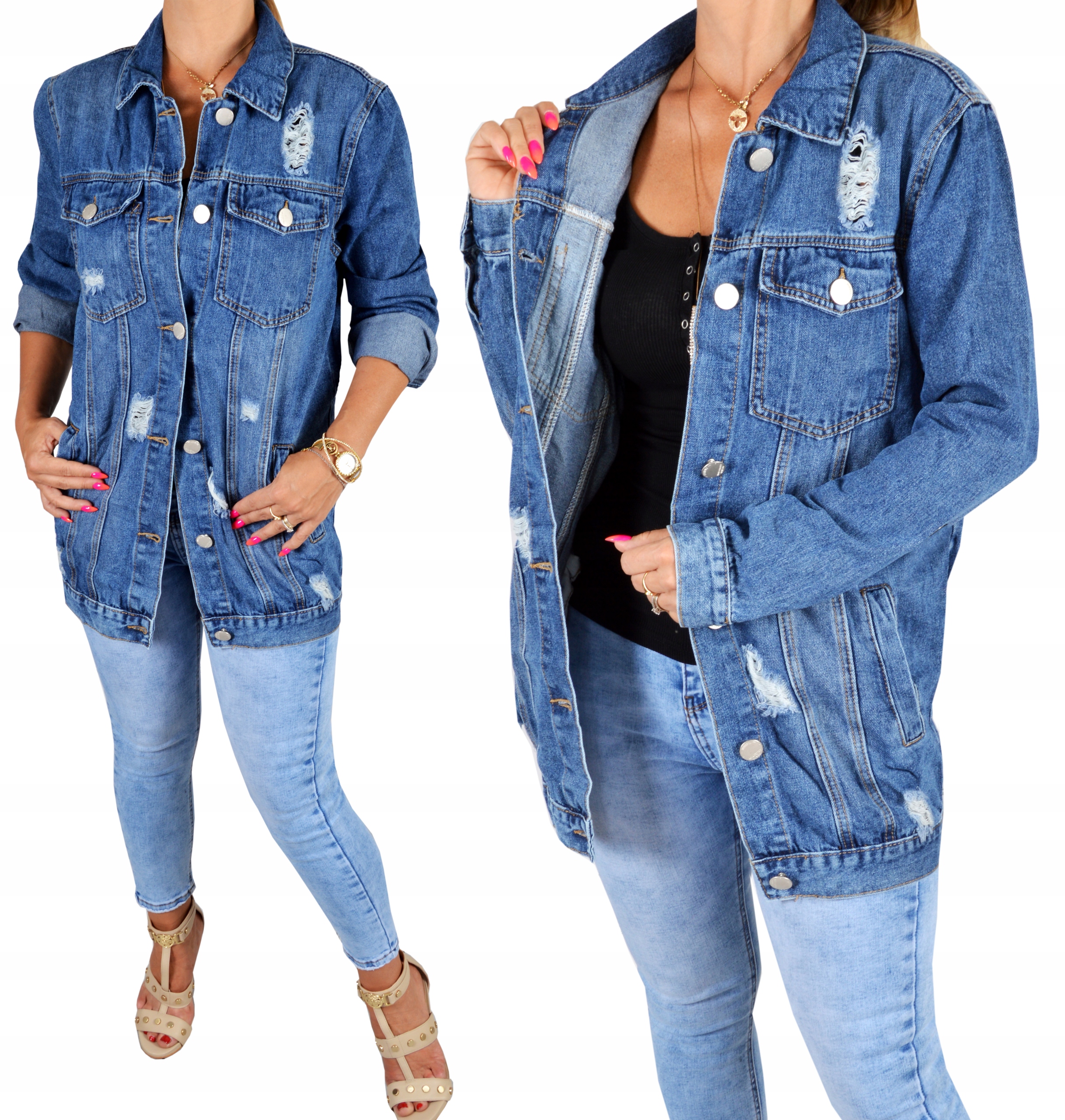 

Katana Kurtka Damska Jeans Parka Jeansowa PLUSsize
