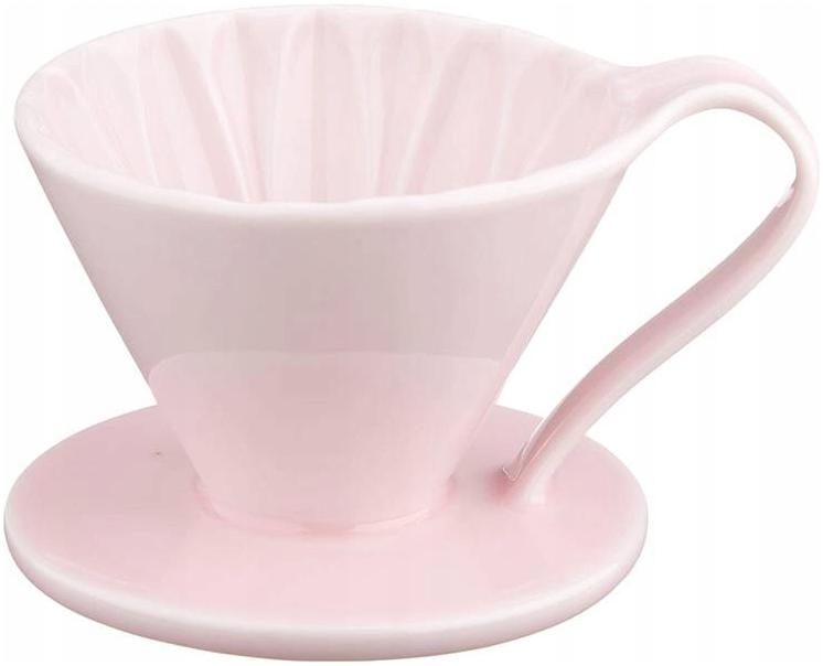 Levně Keramický kuželový drip Flower Dripper růžový cup1