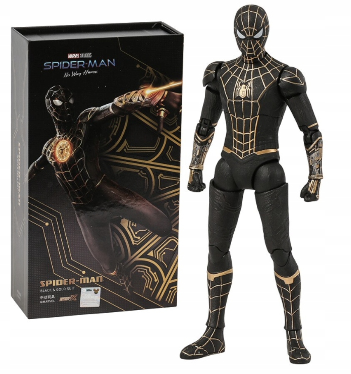 Pohyblivá figurka Spiderman Bez cesty do domu Black & Gold Zd Premium