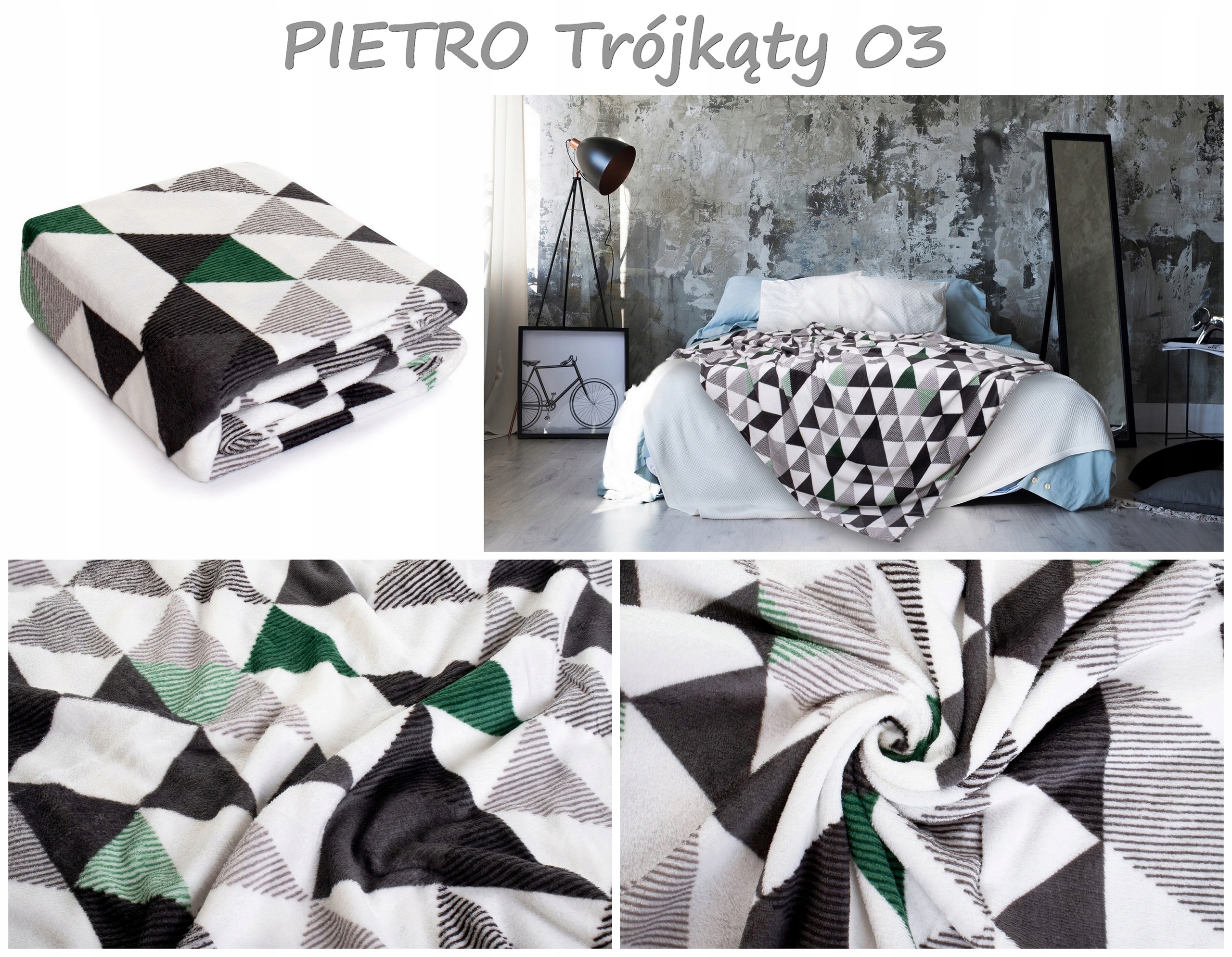 Miękki Koc narzuta na łóżko 200x220 Mikrofibry Rodzaj koc