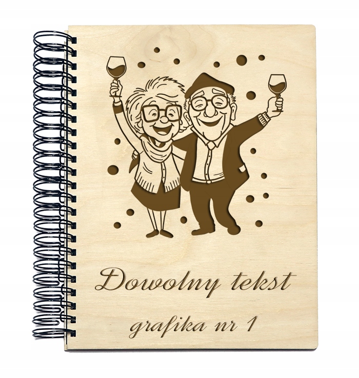 Album Drewniany Grawerowany A4 dla babci i dziadka