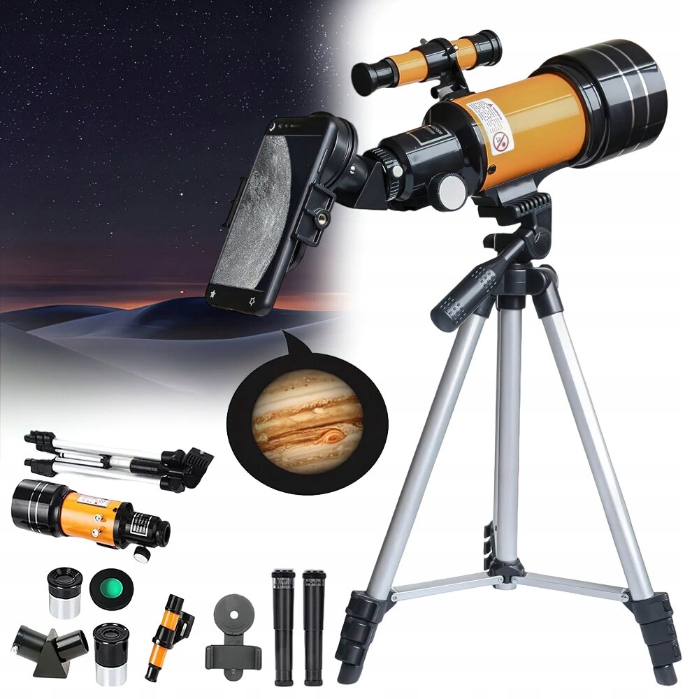 Profesionální astronomický dalekohled F30070M Refrakční filtry Zoom 150x